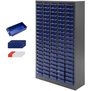 SAYEYBU Parts Storage Cabinet, Multi-Purpose Organizer for Screws, Bolts, Nails, Craft Supplies, Legos, Compact Plastic Drawer Unit for Garage, Workshop, Classroom & Home,Blauw,100 Drawers