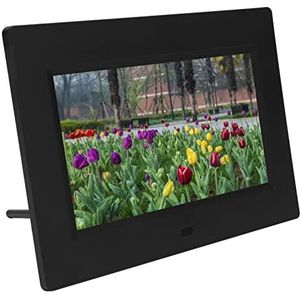Digitale Fotolijst, 175 Graden Kijkhoek 100‑240V Ondersteuning USB Muziek Afspelen Diavoorstelling Elektronisch Album 7 Inch IPS-scherm voor Reclame (EU-stekker)