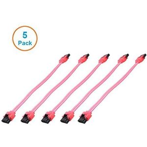 5pcs 1 0 cm SATA 3.0 HARDDRIVE 6GB / S SERIAL ATA-gegevens Kabel 90 Hoekige 180 Connector SATA3 SATAIII 6 Gbps harde schijf, SSD Adapter (Size : 15CM, Color : Straight-UV Red)