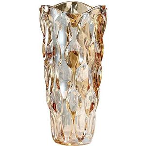 Glazen Bloemenvaas, 24 cm Hoge Moderne Minimalistische Scandinavische Kristallen Decoratieve Handgemaakte Vaas voor Bloemenarrangement, Thuiskantoor Decoratie, Cadeau