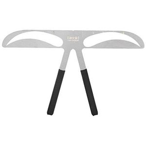 Fdit 3 stijlen praktische wenkbrauwen sjabloon make-up wenkbrauwen liniaal remklauw hulp (vrouwen, bruin)