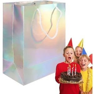 Generic Holografische tas voor feest, feestgeschenk, glittertas, holografische tassen, verjaardag, bruiloft, feest, multifunctionele tassen voor souvenirs, klein speelgoed, snacks, chocolade