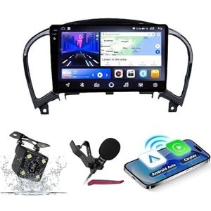 Android 14 Autoradio Navi voor N-issan Juke (2010-2014) 9-inch QLED-scherm autoradio met draadloze Carplay Android Auto GPS-navigatie met BT5.0 HIFI FM 5G-WiFi SWC RDS MIC,M100s
