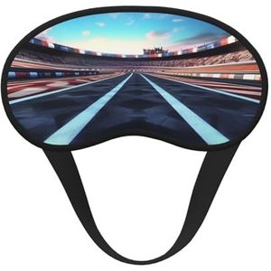 Race Track slaapmasker, zacht, comfortabel oogmasker met verstelbare riem, verduistering, oogslaapschaduw, hoes voor vrouwen, meisjes, mannen, reizen, yoga, dutje in ploegendienst