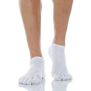 RelaxSan 650CS (Wit, 2) Korte teensokken heren dames, Kousenvoetjes, Diabetische voeten, Luchtdoorlatend, Katoen en Zilver