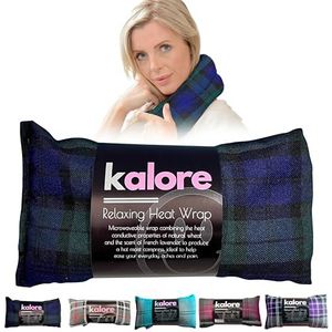 Tarwezakken magnetronbestendige nek- en schouderwrap - ongeparfumeerde warmtezakken in de magnetron voor lichaamsontspanning - tartan katoenen stof & UK tarwe warmtezakken magnetron kompres van Kalore