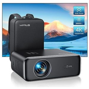 【Auto focus/keystone】 Beamer 4 K, wifi, Bluetooth, 35.000 lumen, Full HD, 1080P, WiMiUS projector 4 K, ondersteunt 50% zoom, WiFi 6, draagbaar, thuisbioscoop, outdoor, voor telefoon, tv-stick of PS5