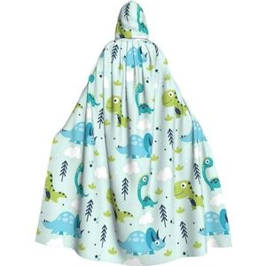 Laahoem Dieren-drakenpyjama voor volwassenen, uniseks, met ritssluiting, capuchon, cosplay-overall, Rood, XL