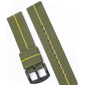 yeziu Sport Nylon Canvas watch Strap for Samsung Smart Watch Bracelet for Huawei 46MM 42MM Active Gear S3 Frontier(Color:Gryl02,Size:22mm)