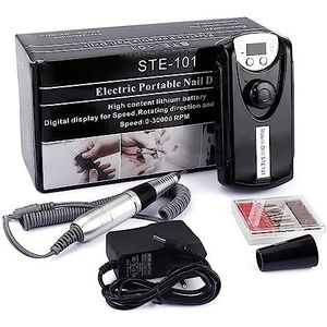 Draagbare nagelboormachine 30000 RPM elektrische nagelboormachine, draagbare oplaadbare Pro elektrische manicure nagelvijl, Pro Pedicure nagelknipper met display voor thuis- en salongebruik (Color :