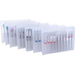 Nagelboorset, Nagelboorset for manicure, 10-delige keramische nagelboorset, elektrische machine, manicurebits, roterende frees, nagelriemgereedschap(Mtset18h28 7pc)