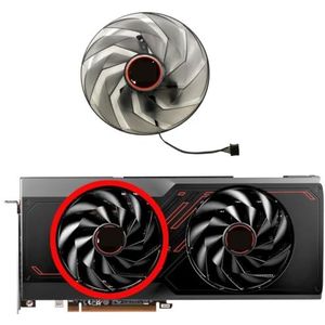 Vervangende ventilator voor SAPPHIRE Radeon RX7600XT 7700XT 7800XT PULSE grafische kaart(Left fan With)