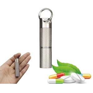 Pure Titanium Pill Case,Waterproof Medicine Box Container, For Daily Travel Outdoor Camping Emergency First Aids (Size : S - 2 compartment)