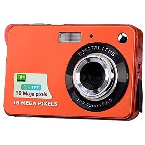 Videocamera, Digitale Camera 2.7 Inch TFT Scherm 5.0MP Anti-shake 8X Digitale Zoom 1800w Pixel Video Camera Selfie camera(With 32GB SD Card,Rosso)