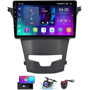 Android 13 GPS-Autoradio voor SsangYong Korando Actyon 2013-2017 9 inch Touchscreen met BT 5.0/SWC/FM RDS DAB+ Radio/Carplay Android Auto/DSP Video Stereo Speler + DVR Achtercamera(NF-2)