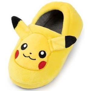 Pokémon Pantoffels voor meisjes | Kinder Eevee Character Face Slip-On Loafer Slippers met 3D-oren | Pocket Monsters-huisschoenen met bontvoering voor kinderen in bruin