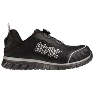 Safety Jogger ACDC LIGERO2 TLS S1 P Lichte sneaker sportief TLS-sluiting Exclusieve AC/DC-versie, zwart, 47 EU Breed