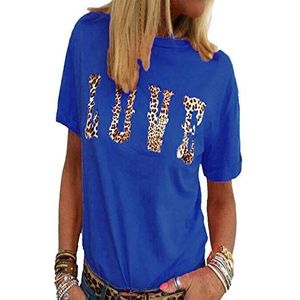 DigitalSpot Womens korte mouw luipaard liefde Print Top Dames Party Wear Plus Size Hipster T Shirt UK 14-28