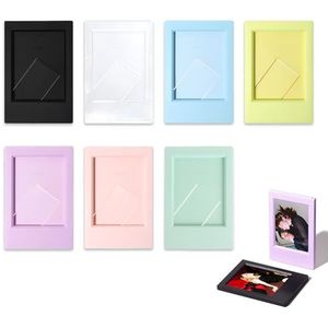 7-delige mini-fotolijstset, 7 inch mini instant fotolijsten voor tafeldecoratie, kleurrijke fotolijsten compatibel met Fujifilm Instax Mini 12/11/9/8/7 (9,2 × 6,1 cm)