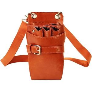 PXAMORTEL Kapperstas Kappersschaartas PU-leren tas Kappersschaar Heuptas Beauty Pet Hair Kit Kapperstas(Orange)