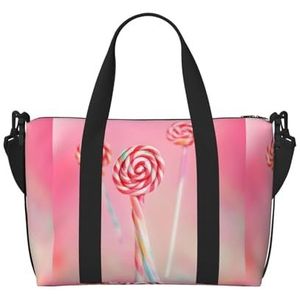 MYGANN Kleurrijke Lolly Grote Capaciteit Waterdichte Handheld Crossbody Tas 41x15x29Cm Voor Outdoor Activiteiten Reizen Vissen Jacht, Zwart, Eén maat