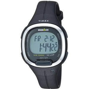 Timex Ironman Transit 33 mm dameshorloge, Zwart/Zilverkleurig, riem