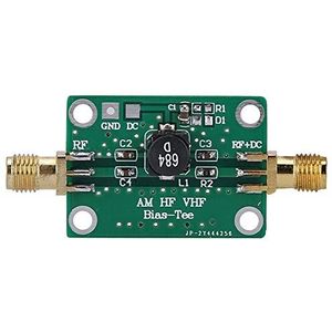 Garsent Versterker Bias Tee, 25k -100MHz RF Breedband Versterker Coaxiale Feed Bias Tee voor HAM Radio RTL SDR LNA.