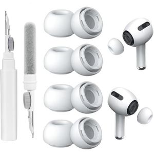 4 Paar Oordopjes Voor AirPods Pro en Pro 2 - Siliconen Hoofdtelefoon Met Reinigingsstift: XS/S/M/L