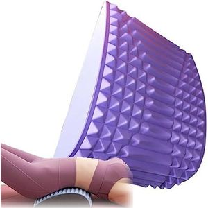 Refresh - Neck & Back Stretcher, Back Neck Cracker for Lower Back Pain Relief, Lumbar Soothing Device, Waist Massage Relaxation Yoga Stretcher (Color : Purple)