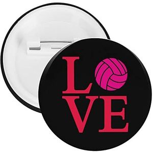 Volleybal Liefde Ronde Knop Broche Pin Leuke Blik Badge Gift Kleding Accessoires Voor Mannen Vrouwen
