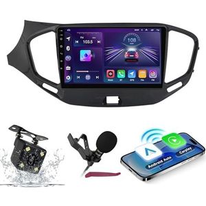 Android 14 Autoradio Navi voor L-ADA Vesta 2015-2020 9 ""Screenradio met draadloze carplay Android Auto GPS Navigatieondersteuning Bluetooth 5.0 HIFI FM 5G-WiFi SWC MIC-camera,M100s
