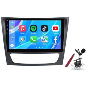 Android 14 Autoradio Sat Navi voor B-enz CLS/E-Klasse(2002-2010) 9 Inch Touchscreen Multimedia Speler met Draadloze Carplay GPS Navigatie FM RDS Bluetooth 5G-WiFi SWC DSP,M600s