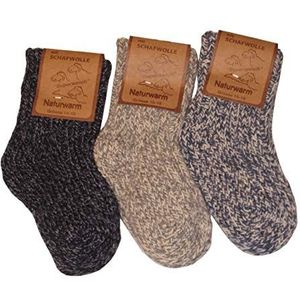 Wowerat Nowegersokjes verpakking van 3 wollen sokken baby kinderen