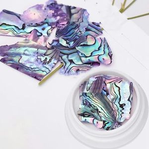 1 Pot Nagels Abalone Schelp Plak 3D Textuur Natuurlijke Zee Schelp Steen Strass Voor Nail Art Charm Decoratie DIY Accessoire Supply-05
