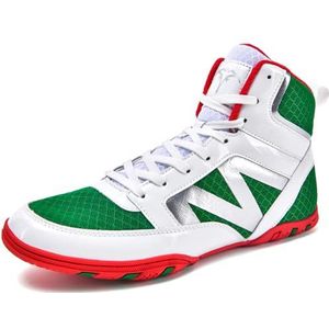 Hiuzylqx Hoge worstelschoenen voor heren, vechtsportschoenen, sportschoenen voor boksen, taekwondo, karate, vechtsporten, gewichtheffen, trainingsschoenen,A,38 EU