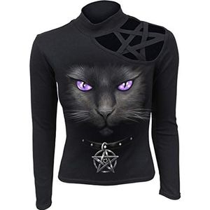 Spiral Longsleeve top BLACK CAT Zwart