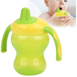 Geen lekkage, drinkfles voor kinderen, zacht en elastisch, babyfles, ontworpen met handvat voor babykinderen