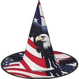 SSIMOO Amerikaanse vlag Fly Eagle 1 Halloween feesthoed, grappige Halloween-hoed, brengt plezier op het feest, maak je de focus van het feest