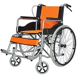 Rolstoelen Opvouwbare transitrolstoel, opvouwbaar, aluminium lichtgewicht voetsteunen en rugleuning, gevoerde armleuningen Ouderenrolstoel Draagbaar voor volwassenen
