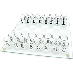 1Set Glass Chess Set Glass Chess Board Set Chess and Wine Cup Game Shot Drinking Glass Chess Set for Adult