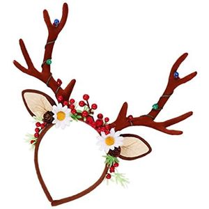 Herten hoofdband, gewei hoofdbanden gloeiende elanden hoorn hoofdtooi pluche oren zendspoel for feest