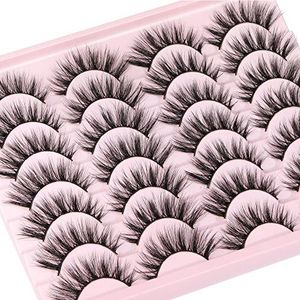 Cat Eye Clear Lash Band 3D Fake Fluffy Volume Korte Faux Mink 14 paar