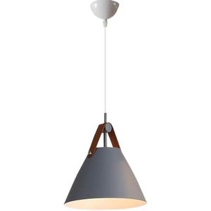 LANGDU Amerikaanse stijl moderne huiskroonluchters industriële matte E27-basis hanglamp creatieve metalen hanglamp for keukeneiland studeerkamer woonkamer bar (Color : A Gray, Size : 36cm*40cm)