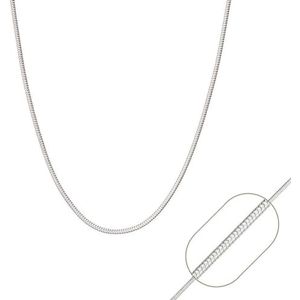 Fako Bijoux® - Ketting - Slang - 1mm - 70cm - Zilverkleurig