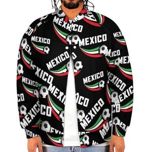 Mexico Vlag Voetbal Grappige Mannen Baseball Jacket Gedrukt Jas Zachte Sweatshirt Voor Lente Herfst