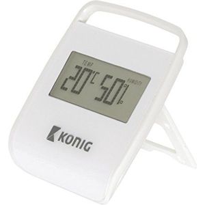 König Thermometer/hygrometer voor gebruik binnenshuis, kleur wit