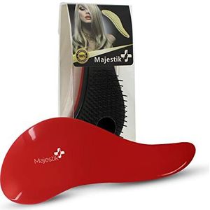 Ontwarrende haarborstel voor klitvrij haar - Beste ontwarrende borstel voor vrouwen, meisjes en kinderen voor nat, droog, fijn, afro, dik, golvend, krullend of dun haartype in rood