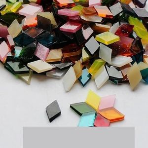 Mozaïek tegels mozaïek DIY tafellamp gekleurd glas decoratieve kandelaar handgemaakte materialen 200 G/zak 58 (kleur: volledige kleur mengen)