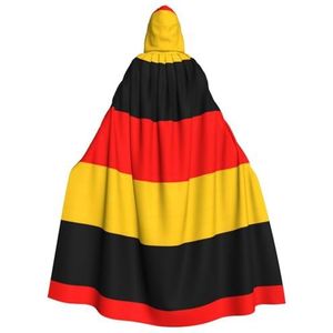 Bxzpzplj Duitse vlag print unisex capuchon mantel voor mannen en vrouwen, carnaval thema feest decor capuchon mantel