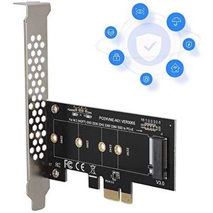 M.2 PCIe PCI-E adapter, M.2 naar PCI-E3.0 X1 uitbreidingskaart, M2 SSD NGFF NVME (m key) naar PCIe 3.0 x 1 adapter met low profile beugel voor desktop PCI Express slot